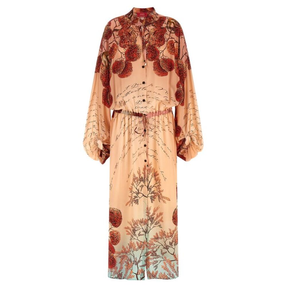 F.R.S. - FOR RESTLESS SLEEPERS Multicolor Silk Long Women's Dress